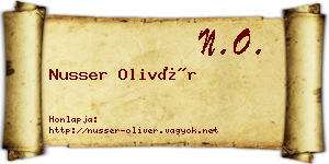 Nusser Olivér névjegykártya