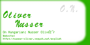 oliver nusser business card